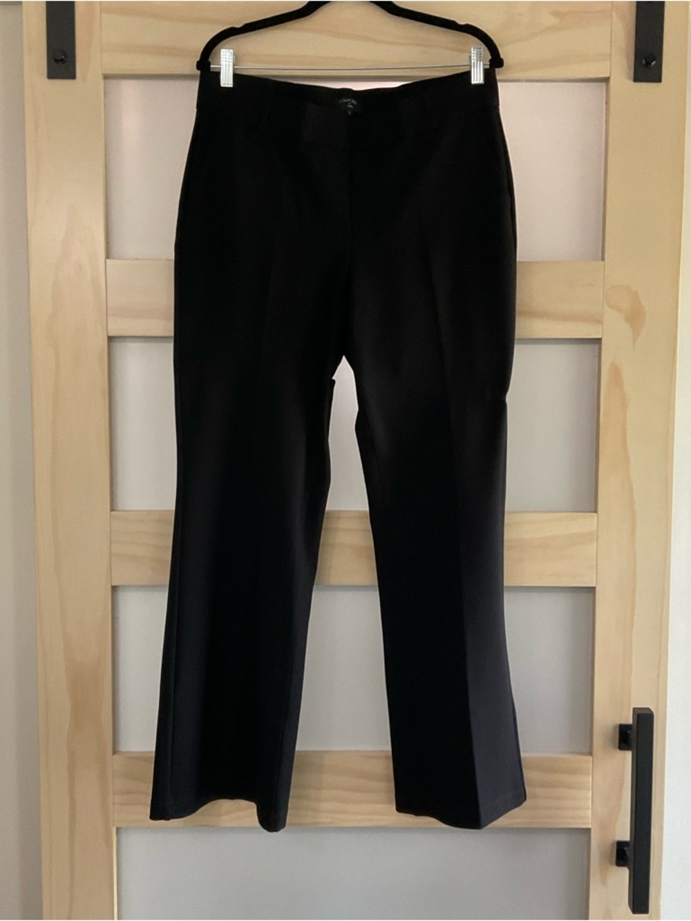 NYDJ Sculpt-Her Pull On Flare Pants Black Stretch Slimming Large